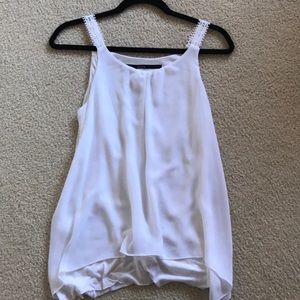 Kensie flowy white tank top NWOT